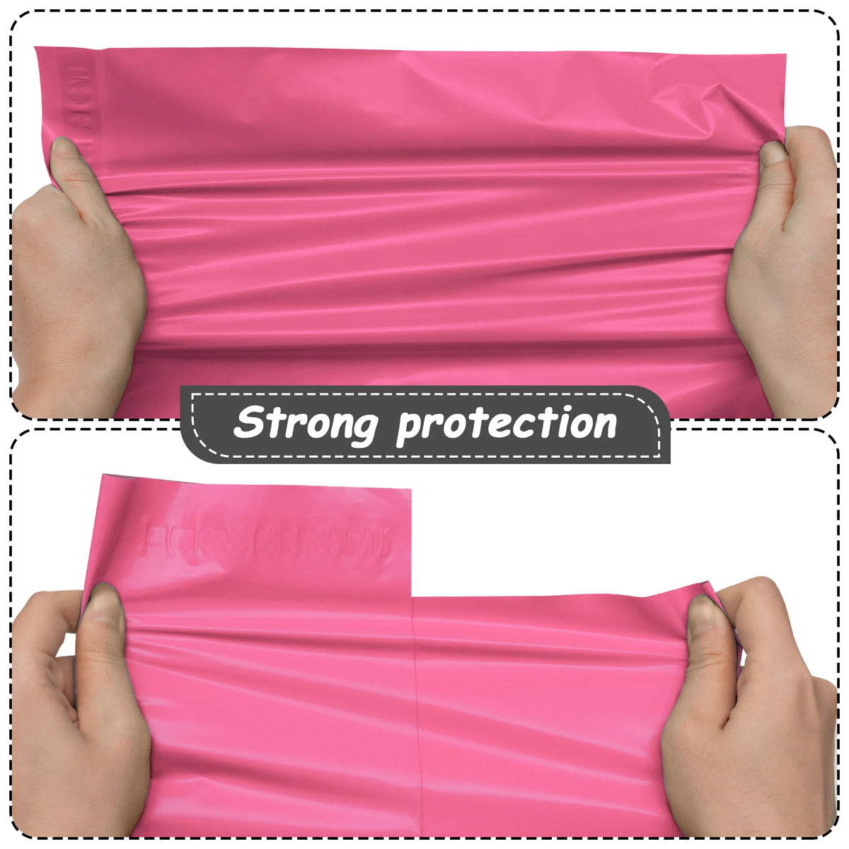 10x13 Inch 100 Pieces Pink Poly Mailers Waterproof Self-Sealing 2-Day Shipping 5-Day Delivery for Apparel Small Businesses