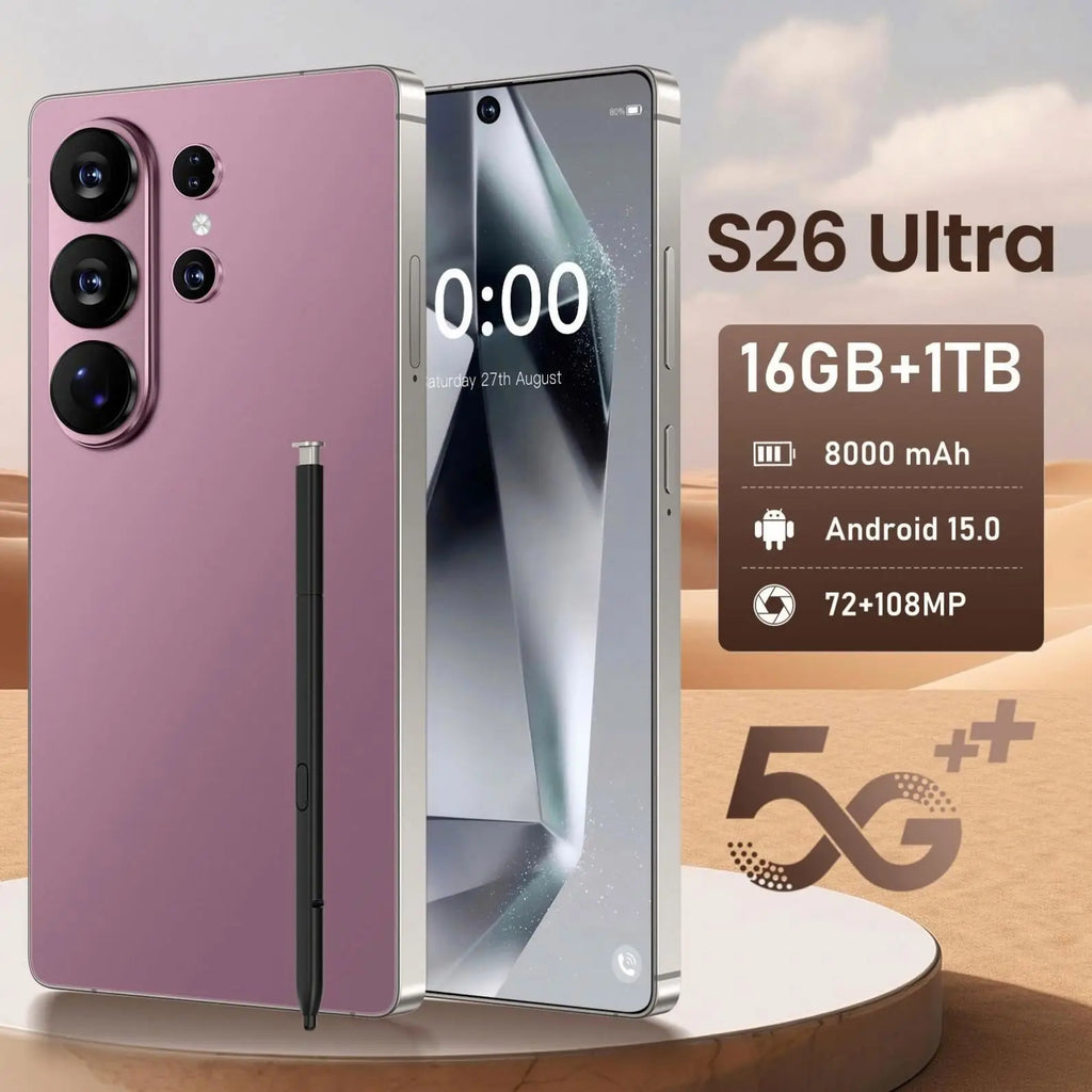 S26 Ultra smartphone with 7.3 inch screen and 16GB RAM 1TB storage unlocked dual SIM mobile phone view