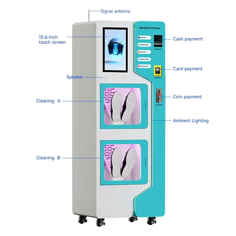 Commercial Automated Helmet Cleaning and Disinfection Vending Machine