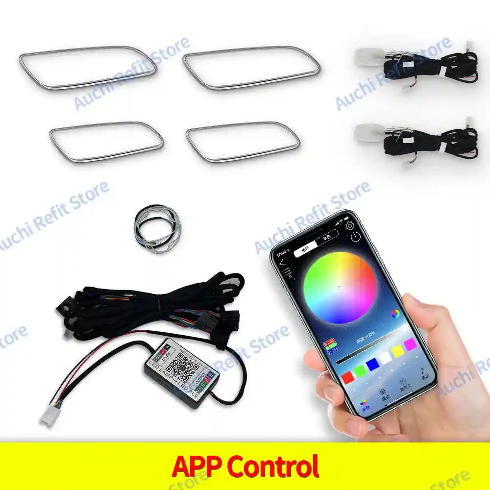 Mercedes-Benz LED Ambient Air Vent Kit - 12/256 Color RGB Interior Upgrade APP Ambient Light CN Tidesmit