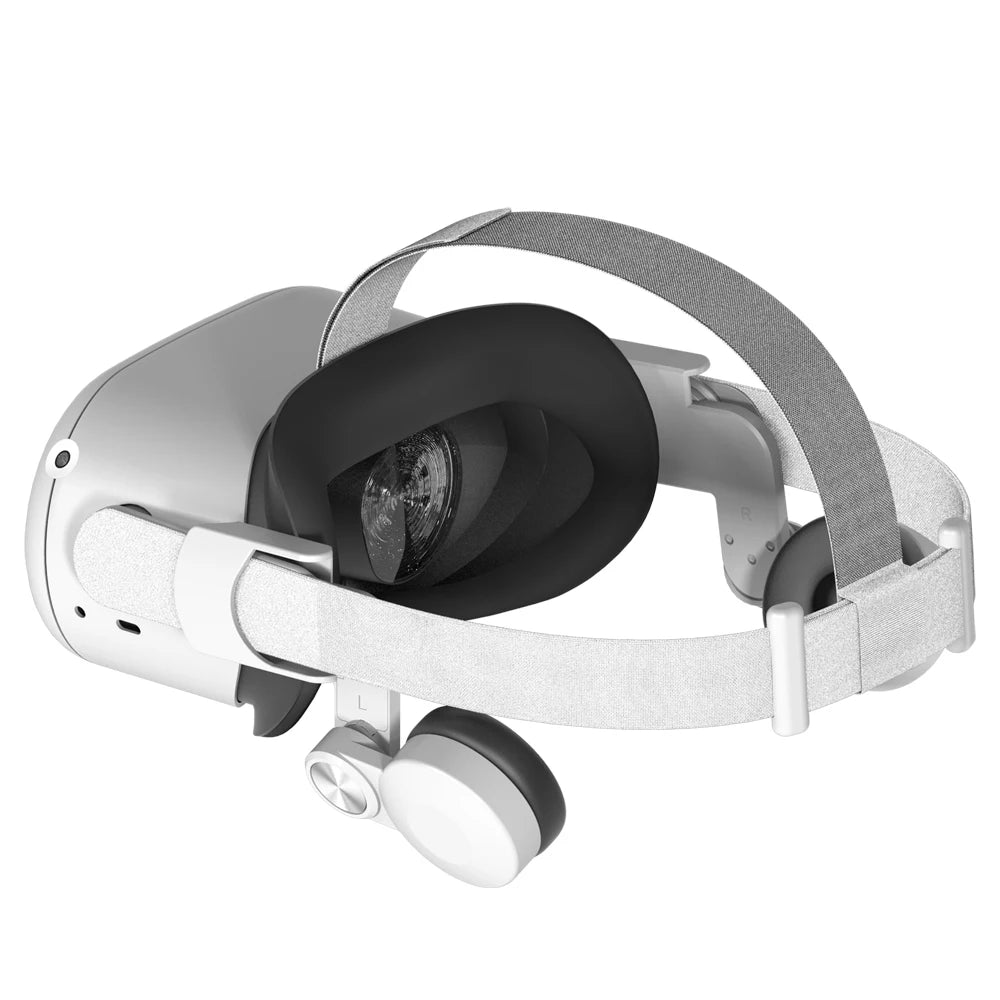 VR Headset Ear Muffs Noise Reduction Enhanced Sound Earmuffs Head Strap VR Accessories for Oculus Quest 2 Tidesmit