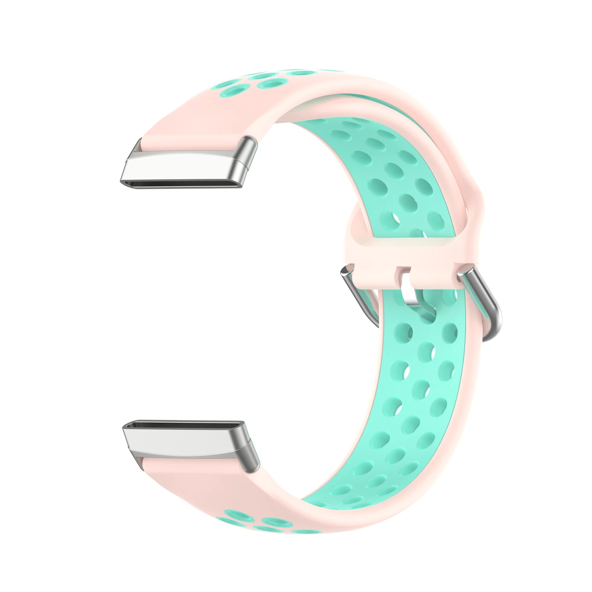 Tidesmit soft silicone sport strap for Fitbit Versa 3 and Sense in various colorful wristband styles.