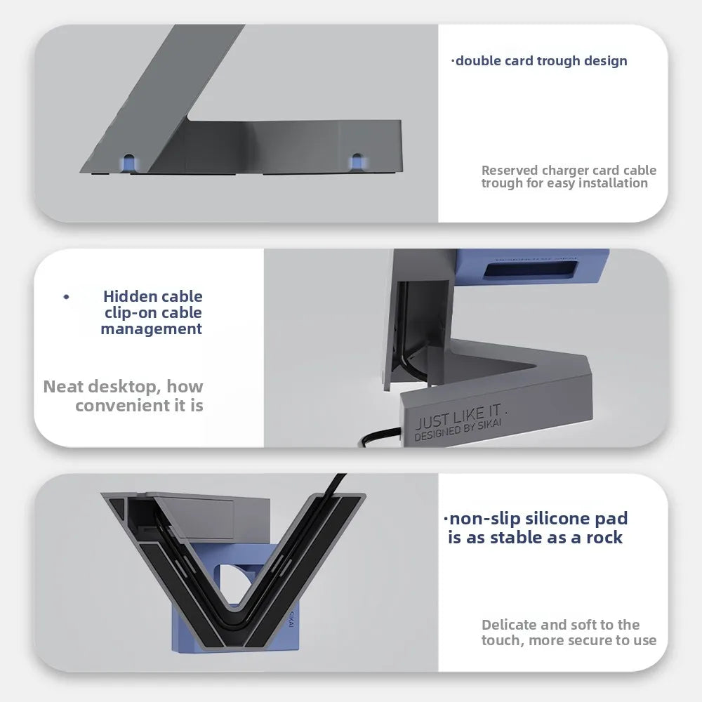 Power bank charger-Geometric Silicone Charger Stand for Mi Watch S4/S4 Sport/S3/2 Pro/H1 Xiaomi Watch Accessories Desk Holder for Smartwatches Tidesmit