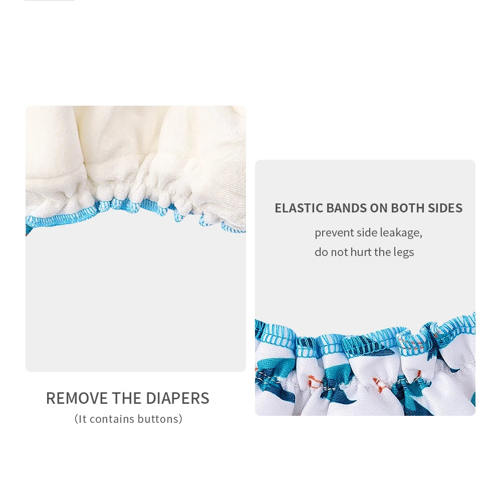 HappyFlute Heavy Wetter AI2 Snap Insert Bamboo Cotton&Velour OS Baby Napp 1Pcs Pack Waterproof Night Diaper