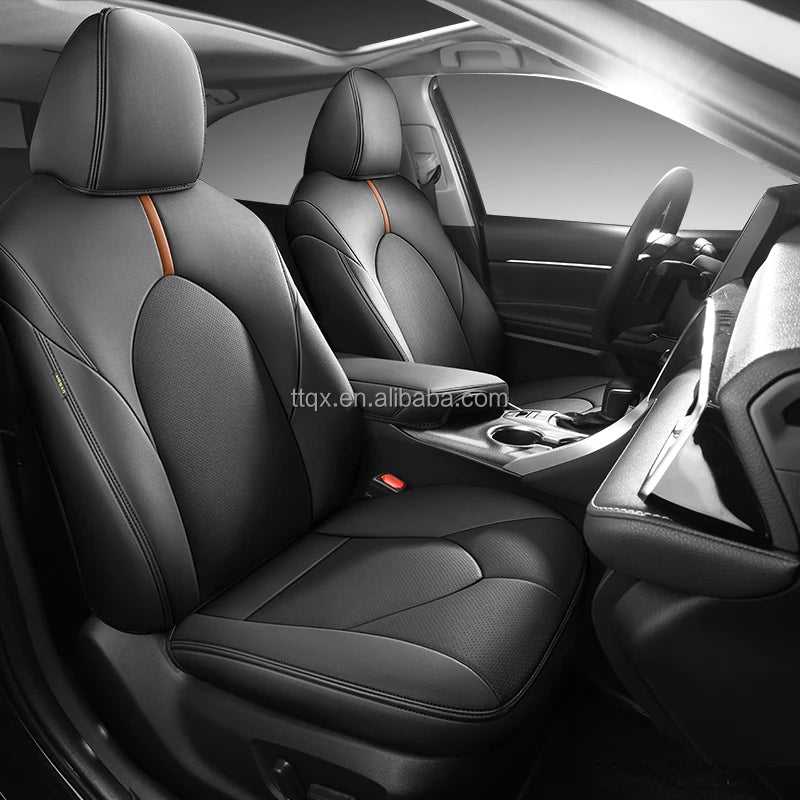 Car Seat Covers for Toyota Camry 2018-2024 Seat Covers Full Set Luxury Leather Car Accessories Waterproof Car Seat Protector