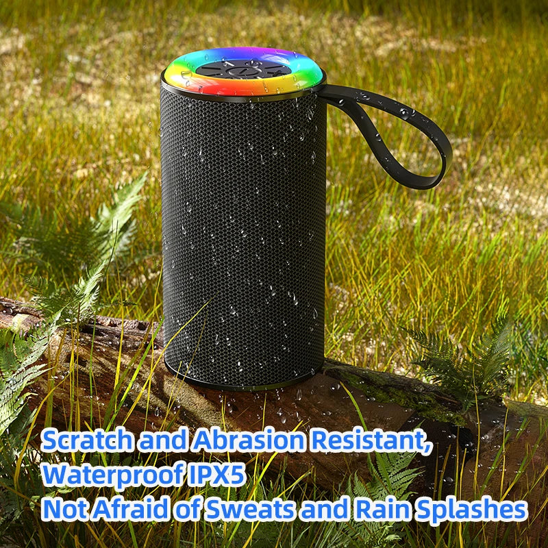 Bluetooth Speaker -High Quality Portable Wireless RGB LED Subwoofer Speakers Outdoor Use Mini Bluetooth Speaker