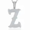 Factory Wholesale D Letter VVS Moissanite Pendant Necklace 925 Silver Platinum Plated Iced Out Custom Name Hip Hop Jewelry