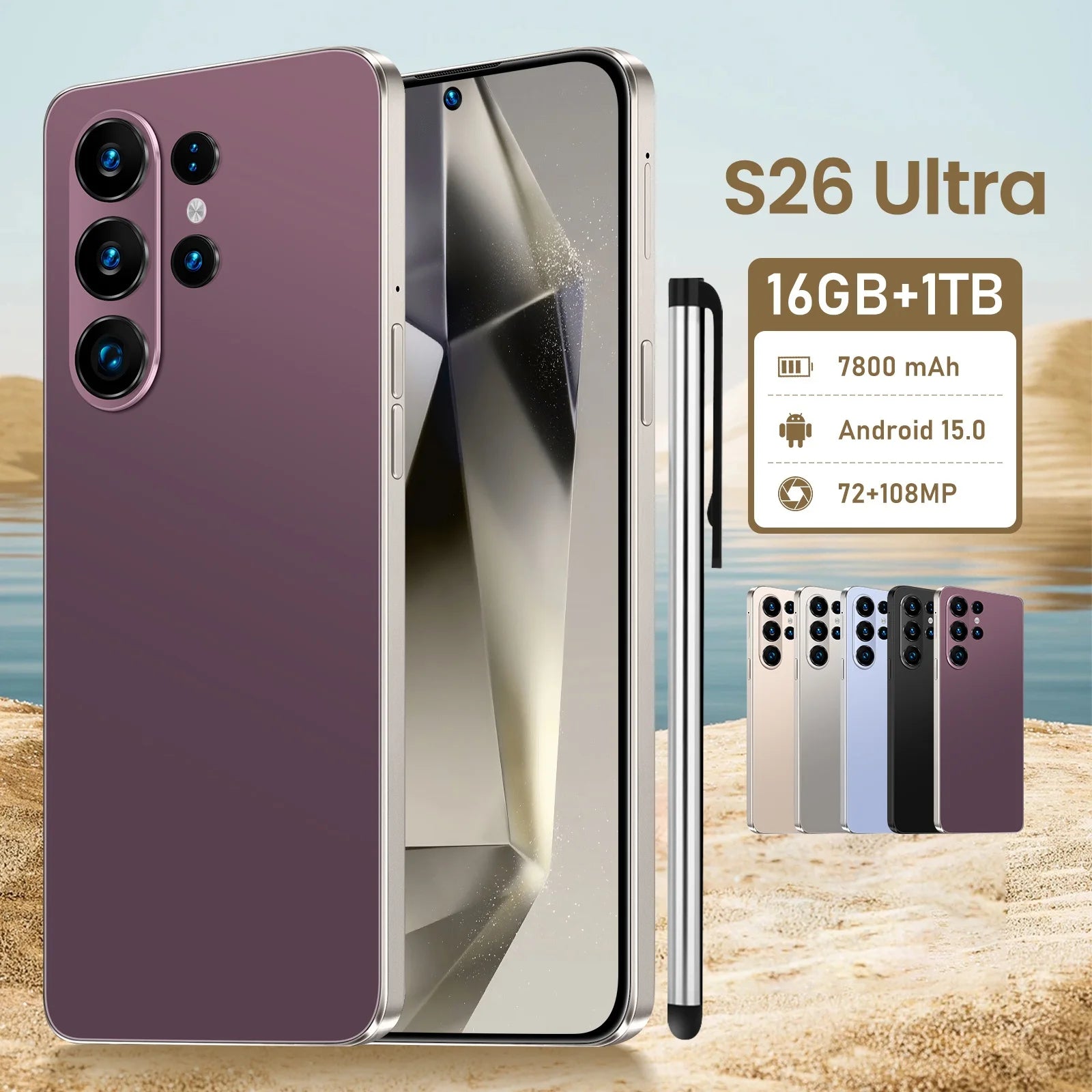 Unlocked 5G Smartphone: 7.3 Inch AMOLED Display, 16GB RAM, 1TB Storage Tidesmit