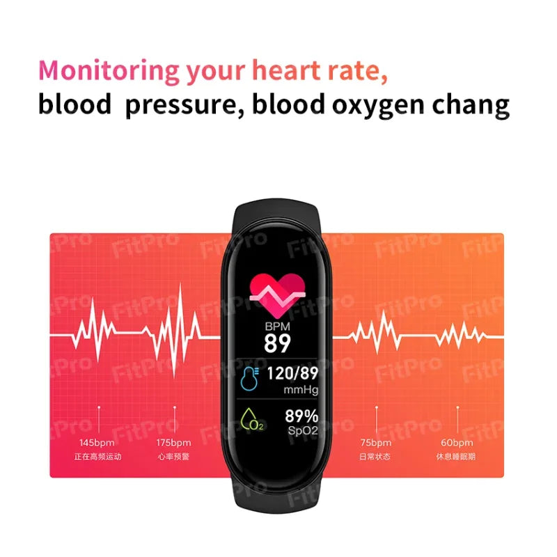 Factory Direct Sales Latest Smart Band 7 M3 M4 M5 M6 Fitness Watch Activity Tracker Watches Mi M6 M7 Bracelet - Tidesmit