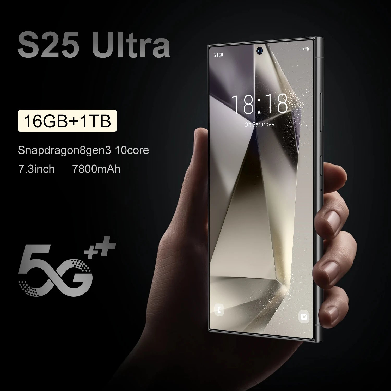 5G Smartphone 1TB 16GB RAM Dual SIM Unlocked Android Device Tidesmit