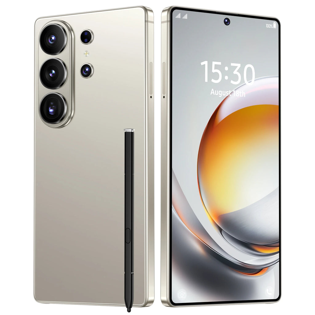 Tidesmit S26 Ultra 5G smartphone with 22GB RAM, 2TB storage, 7.3 inch screen, and built-in pen.