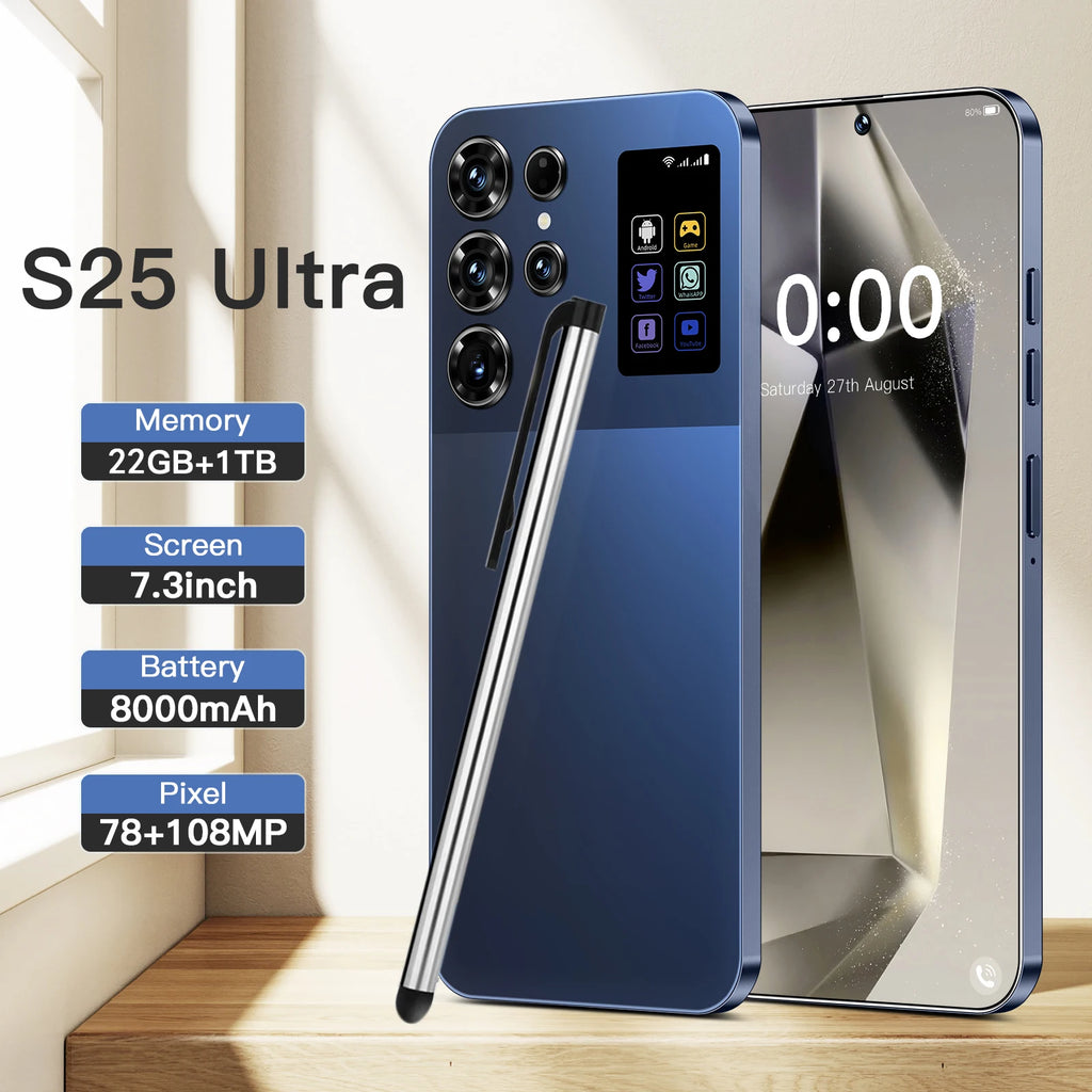 S25 Ultra 5G Smartphone 22GB RAM 1TB Storage Android 15 Unlocked Tidesmit