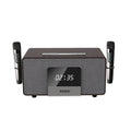 RHM K222 Wireless BT Karaoke Subwoofer Speaker Two Microphones Mini Design Wood Material DC Power Personal Remote Control Box Wood 3" My Store
