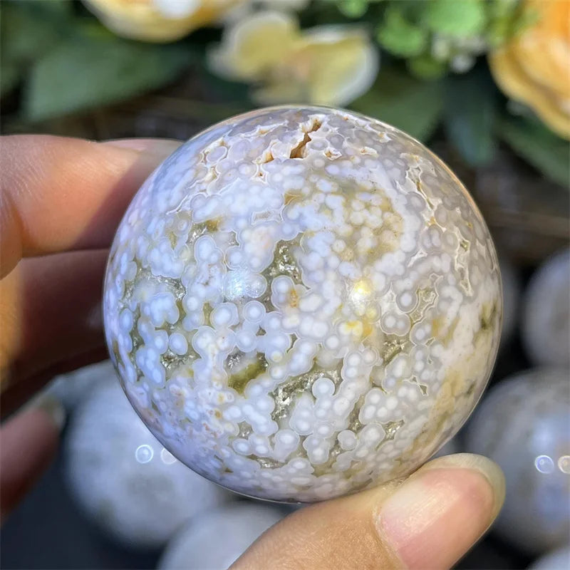 High Quality Natural Crystal Craft Ocean Jasper Sphere Healing Quartz Ball For Decoration