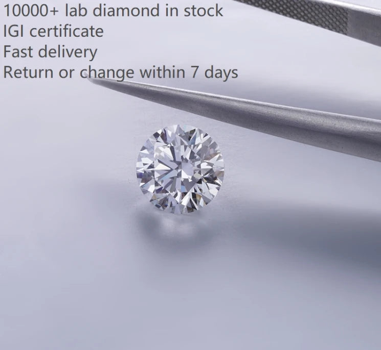 Custom CVD HPHT Rough Blue White Lab Grown Diamond Jewelry Loose Diamond