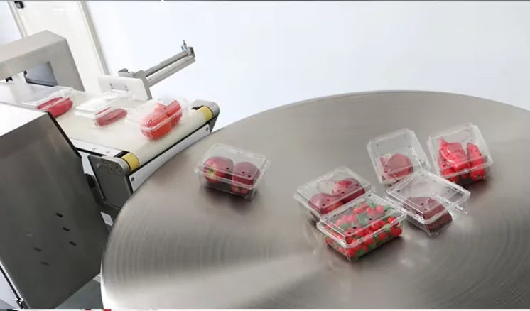 304 Stainless Steel Size Customized Speed Adjustable Turntable Rotary Accumulation Collecting Turning Packing Collection Table