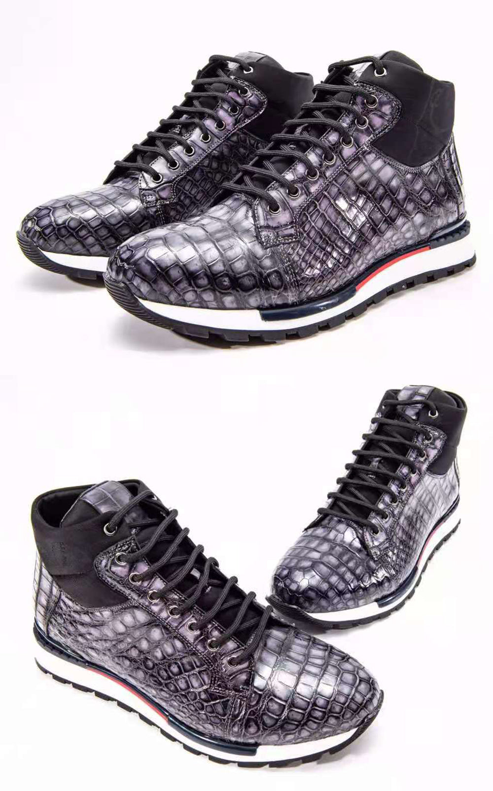 Goodyear Decent Sepatu Walking Style Shoes Genuine Crocodile Leather Office Mens Shoes Sneakers High End Alligator Shoes Men