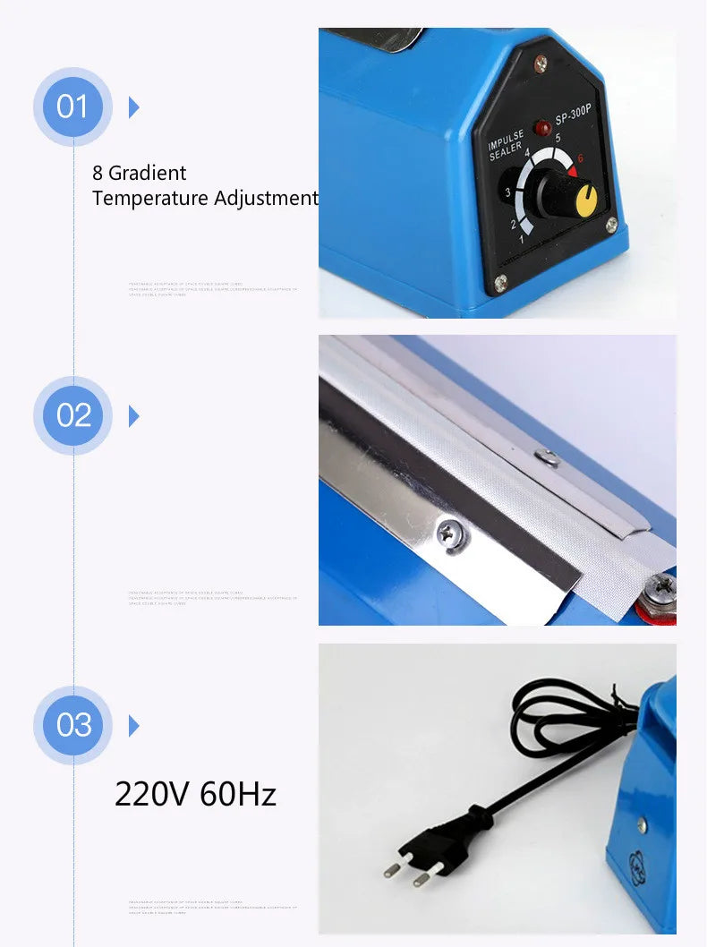 110V 220V 350W Portable Sealer 300mm Machine Electric Food Vacuum Heat Manual Kitchen Tool Sealing Household Vacuum Food Packing