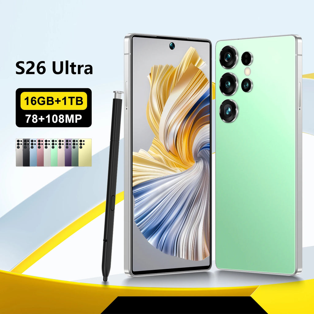 S26 Ultra 5G Smartphone: 16GB RAM, 1TB Storage, 7.3 Inch Display Tidesmit