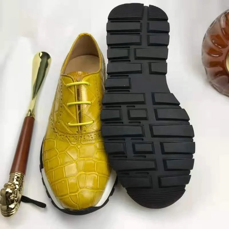 New Arrivals Men's Casual Shoes Luxury Brand Shoes Men Customize Pure crocodile Genuine Leather Fashion Sneakers for Men