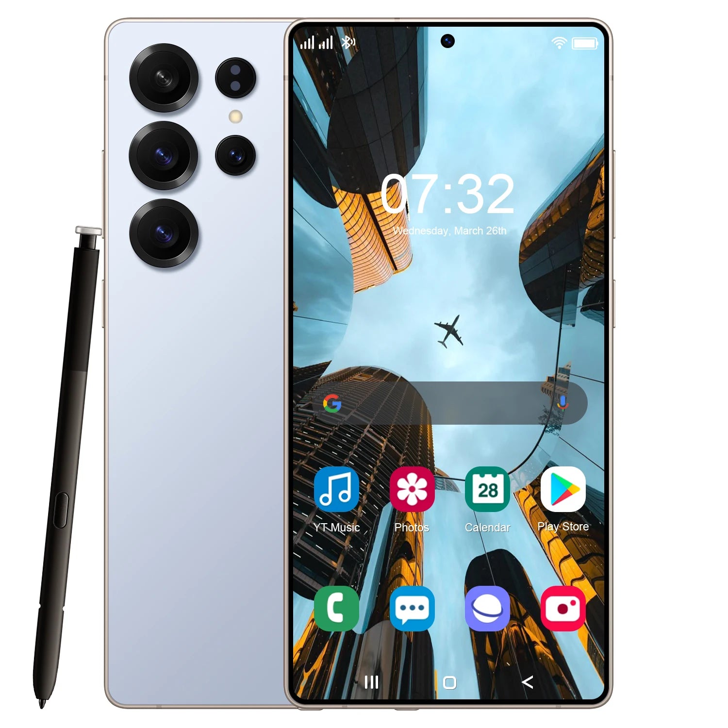 Tidesmit S25 Ultra 6.9 inch 5G Android smartphone featuring dual SIM, unlocked for global 3G 4G 5G and WIFI usage.