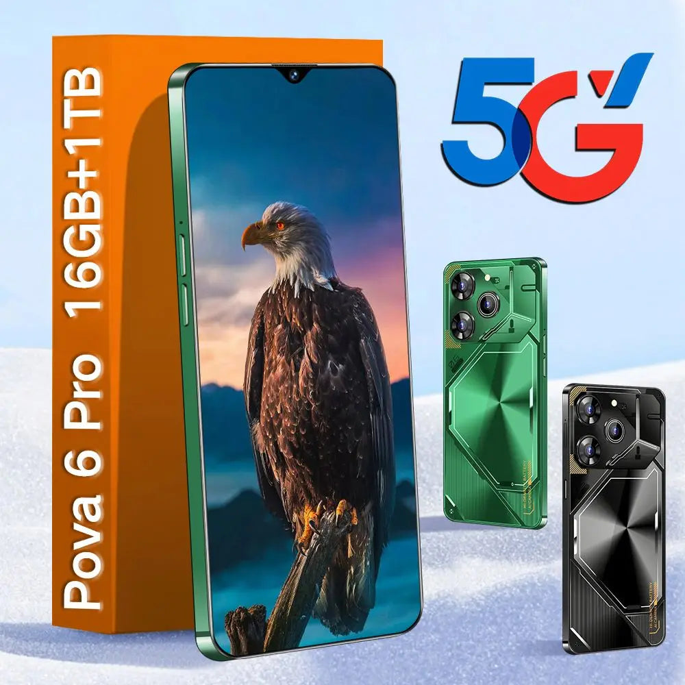 Android 14 5G Smartphone 1TB 16GB RAM 6.8 Inch AMOLED Display Tidesmit
