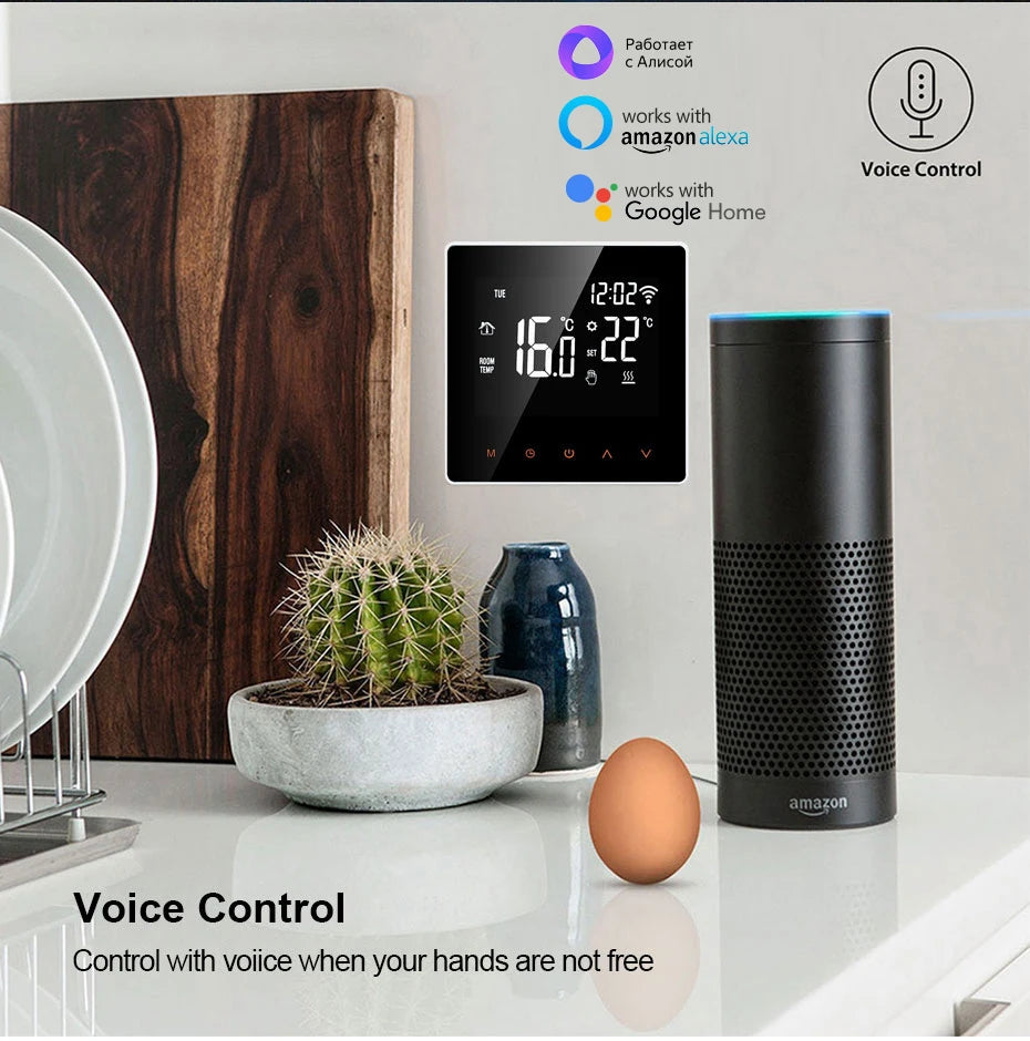 AVATTO WiFi Smart Thermostat, Electric Floor Heating Water/Gas Boiler Temperature Remote Controller for Tuya Google Home, Alexa