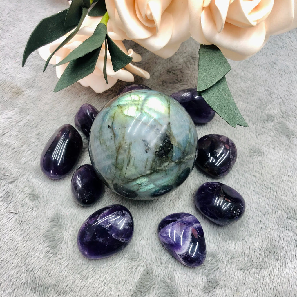 Factory Direct Selling Natural Crystal Healing Stone Labradorite Sphere Healing Reiki Crafts Stone