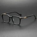 9681 Designer Brand Luxury Eyeglasses Montura Gafas Retail Eyewear Frames with Titanium and AC Lens Printed Pattern