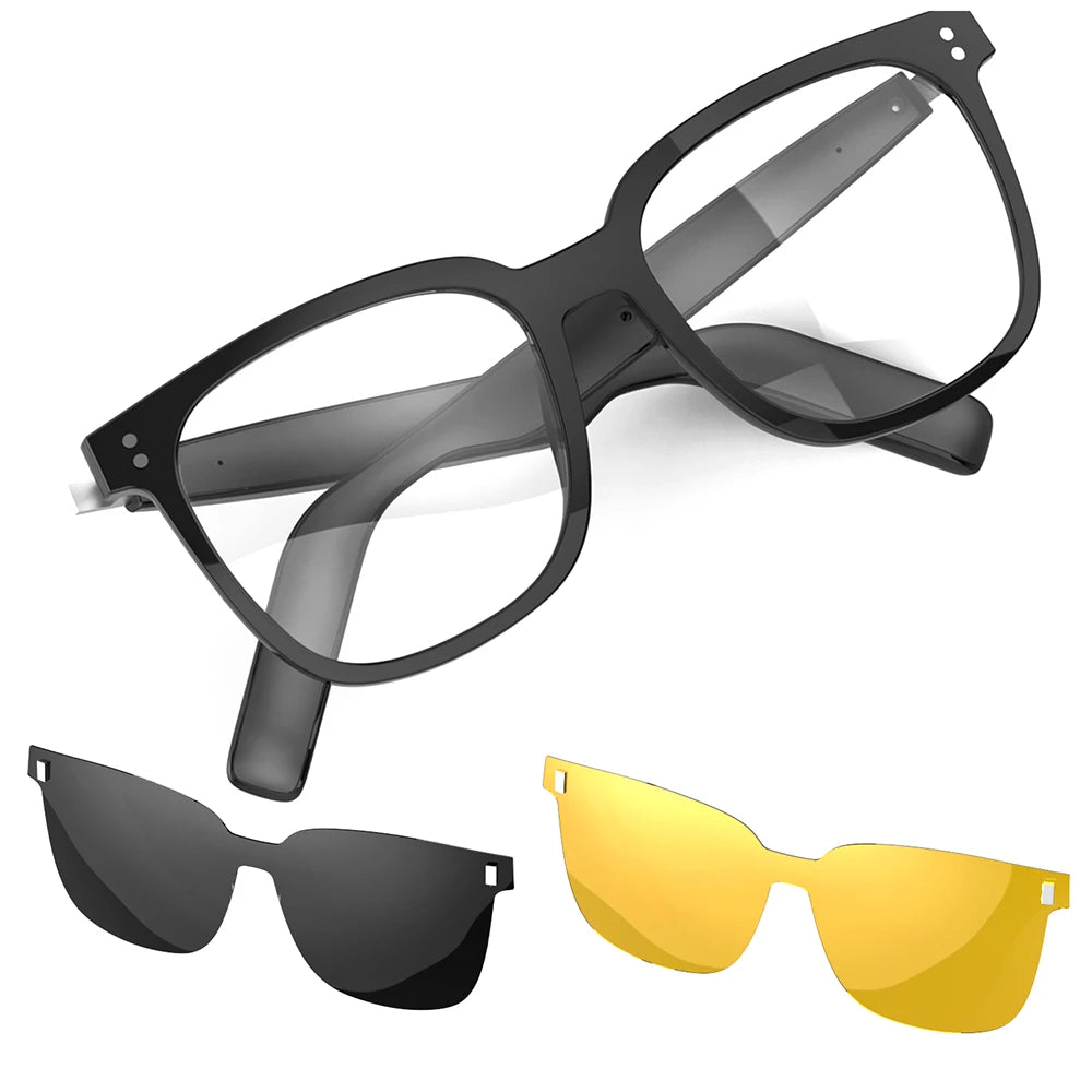 SG-19 Pro Smart Sunglasses Magnetic Frame 3 in 1 Audio Music Call Anti-blue Light Lens Women Men Wireless Smart Glasses Earphone Tidesmit