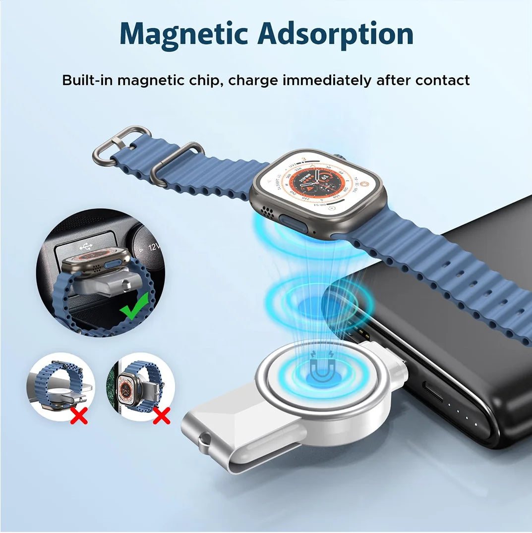 Power bank charger-Air Version Pocket Fast Charging PortableMini Keychain Type C USB Magnetic Wireless Smart Watch Charger Tidesmit