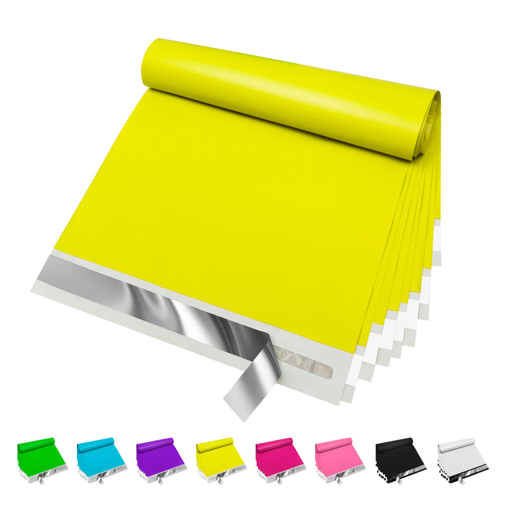 100 PCS Yellow 10x13-Inch Poly Mailers Eco-Friendly Tear-Resistant Shipping Bag for Apparel 2-Day Shipping 5-Day Delivery