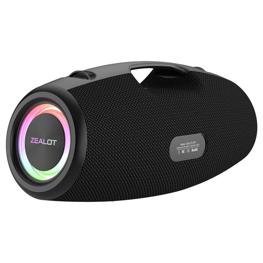Bluetooth Speaker -Zealot S78 Outdoors Party Speaker Professional Bluetooths 100W Bass Powered Portable Subwoofer Wireless LED Light Hifi Speaker
