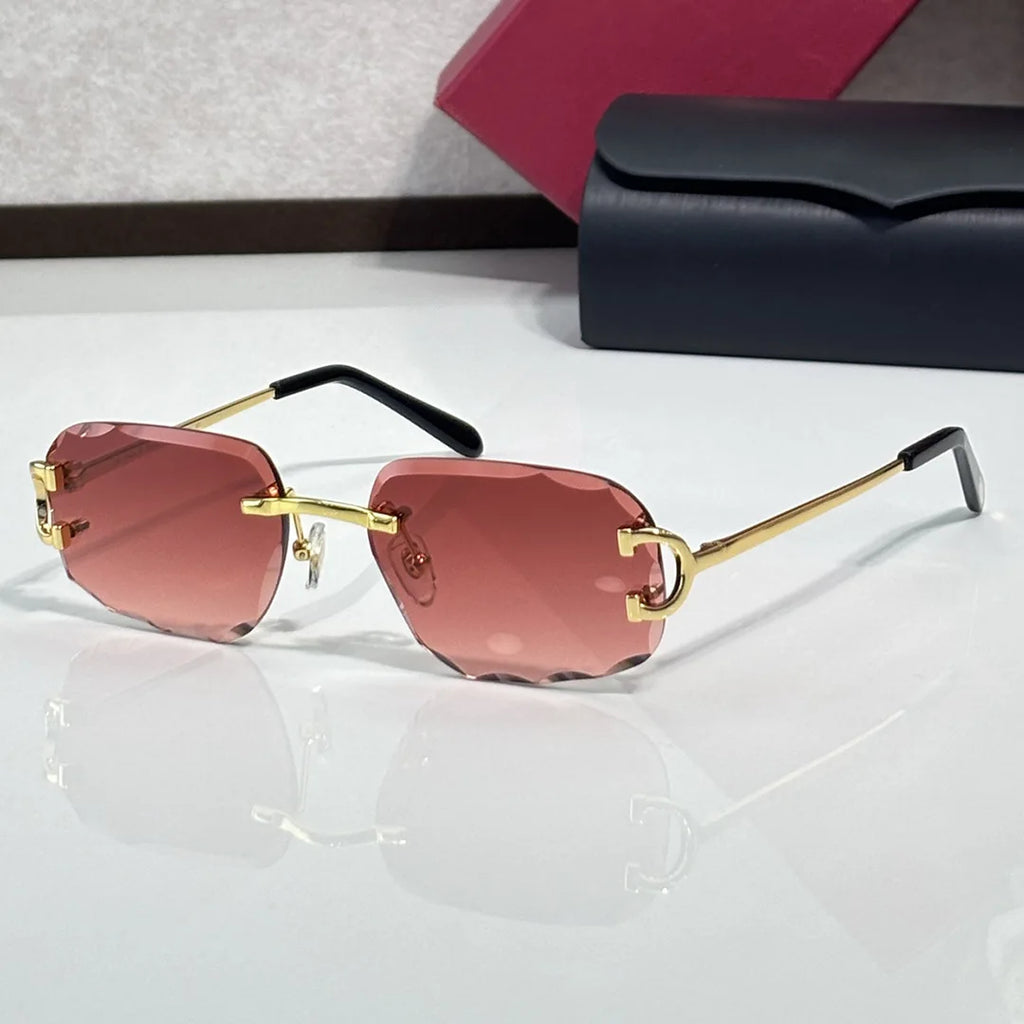 2026 New Diamond-Cut Rimless UV400 Hip-Hop Style Unisex Sunglasses  a Must-Have for Staycations and Vacations