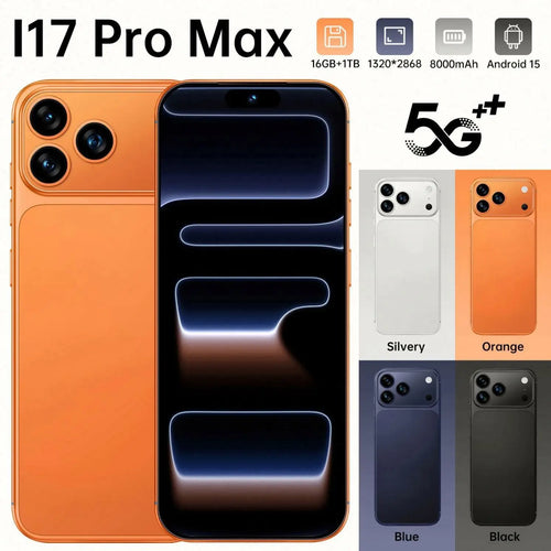 2026 New 16 Pro Max 5G Smartphone with 10-core processor, 16GB RAM, 1TB storage, and 108MP camera in black.
