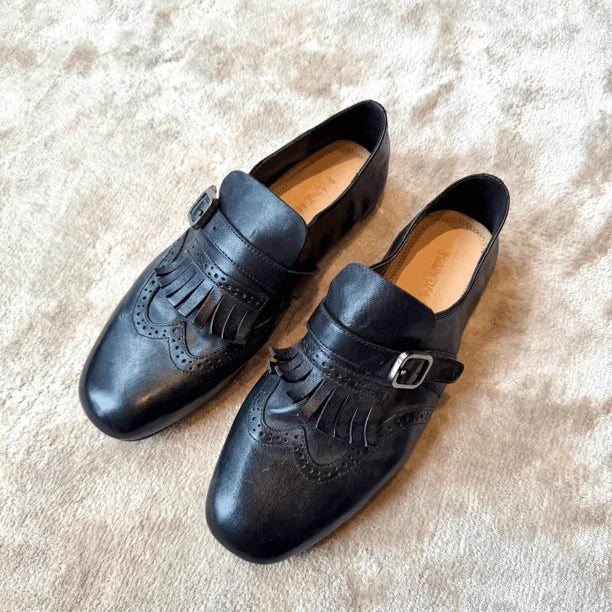 2026 New Retro Washed Ma Pi Women's Flat Shoes in 2 Colors Available Classic Design Suitable for Daily Matching with Flat Shoes