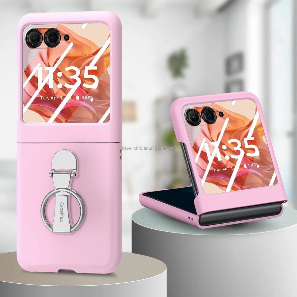 Ring Anti-Fall Promotional 2025 New Model Mobile Back Cover and Screen Protector Bulk Cell Phone Case for Motorola Razr 50 Ultra Tidesmit