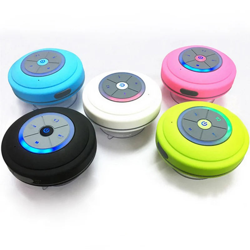 Bluetooth Speaker -Q9 Portable Outdoor LED Subwoofer Shower Music Sound Box Wireless Waterproof BT Mobile Speaker With TF/FM/AUX Splashproof