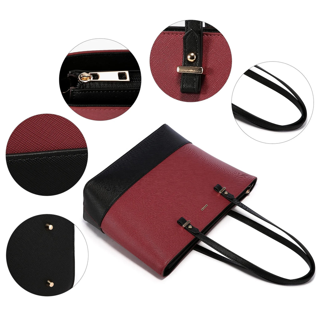 LOVEVOOK Wholesale 2022 3PCS Luxury Designers Woman Purse and Handbags Set PU Leather Shoulder Bags Women's Tote Bags