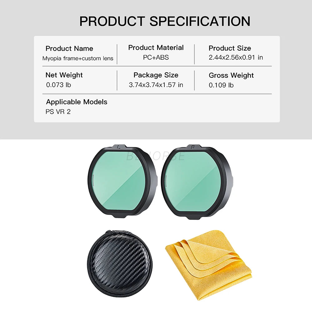 Quick Disassemble Myopia Lens Lightweight Glasses Playstation VR2 Protection Lenses Essential Frame Accessories for VR Tidesmit