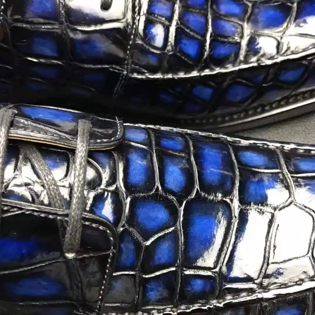 Stylish Genuine Crocodile Leather Shoes Men Formal Alligator Leather Customize Italian Shoes Goodyear Luxury Dress Men's Shoes