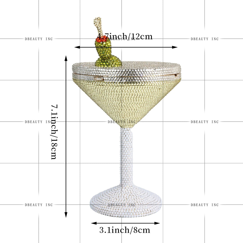 Chic Goblet Rhinestone Crystal Luxury Evening Clutch Diamond Bags Purses and Handbags for Women Formal Party Wedding Fashion