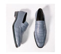 Trendy Designer Loafers Shoes Men Handmade Crocodile Skin Goodyear Shoes Men Classic Leather Luxury Handmade Men's Dress Shoes