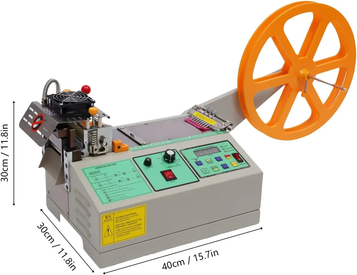 988 Automatic Hot and Cold Tape Cutter Textile Ribbon Strip Cutter for Cutting Knitwear Leather Ribbon Webbing Cutting Machine