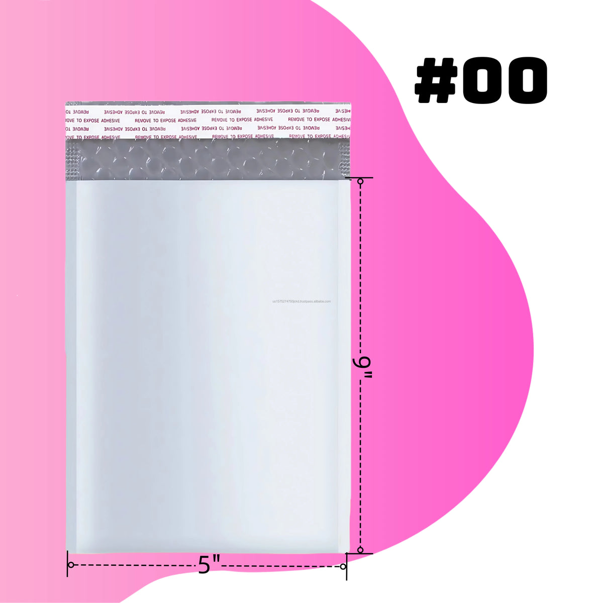 PBM#00 5x9 Poly Bubble Mailers 2 Mil Waterproof Thick US Made Mailing Padded Self-Seal Lightweight