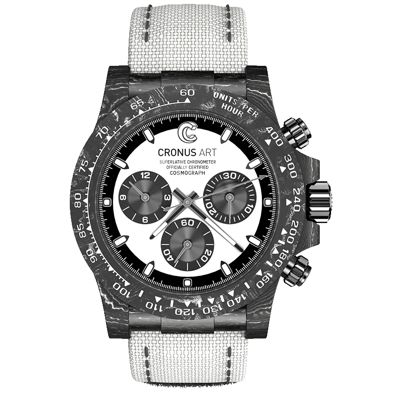 Day-tona Limited Edition Graffiti-Style Mechanical Watch-Carbon Fiber Case 40mm Sapphire Crystal Glass Pointer Hangzhou 20mm