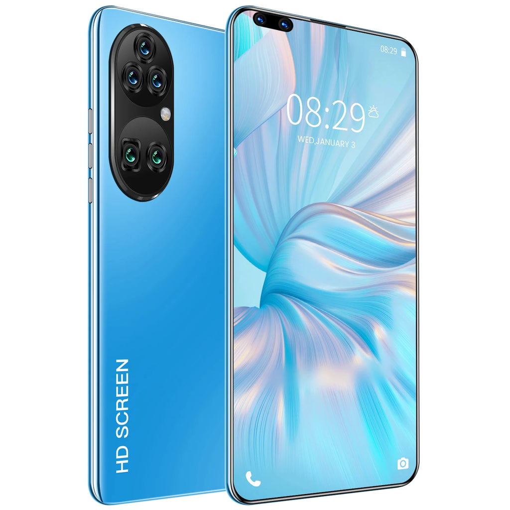 New P60 Pro 7.8 Inch 10 Core Smart Phone 16GB+512GB 4K HD GPS Navigation 5G Android SmartPhone 40+48MP Game Mobile Phone - Tidesmit