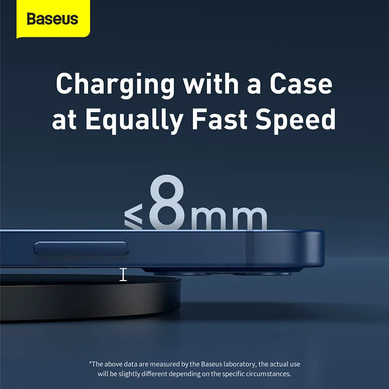 15W Fast Wireless Charger Pad with LED Display - Qi Certified Black Tidesmit