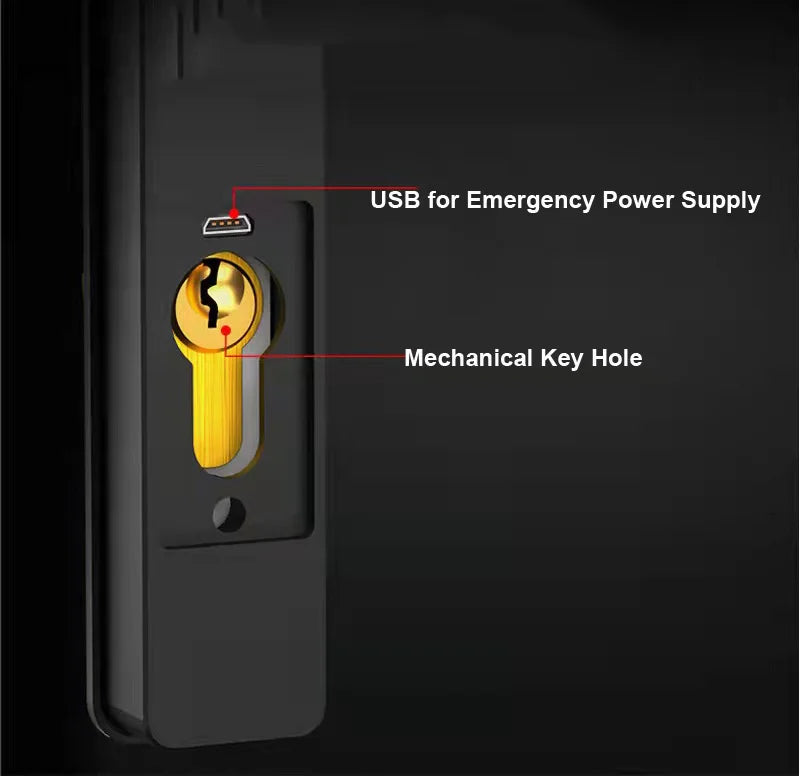 3CM Width Waterproof Aluminum Door Lock Bluetooth Fingerprint Digital Code TTLock Smart Sliding Door Lock 2885 3585 4585 Mortise