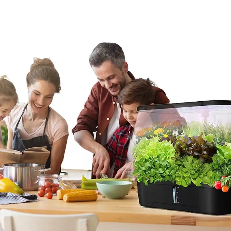 12 Pods Hydroponics Smart Indoor Garden Planter LED Grow Lights Kit for Plants Germination Electronic Type Tidesmit